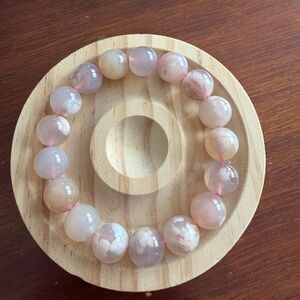 Flower Agate Beaded Bracelet